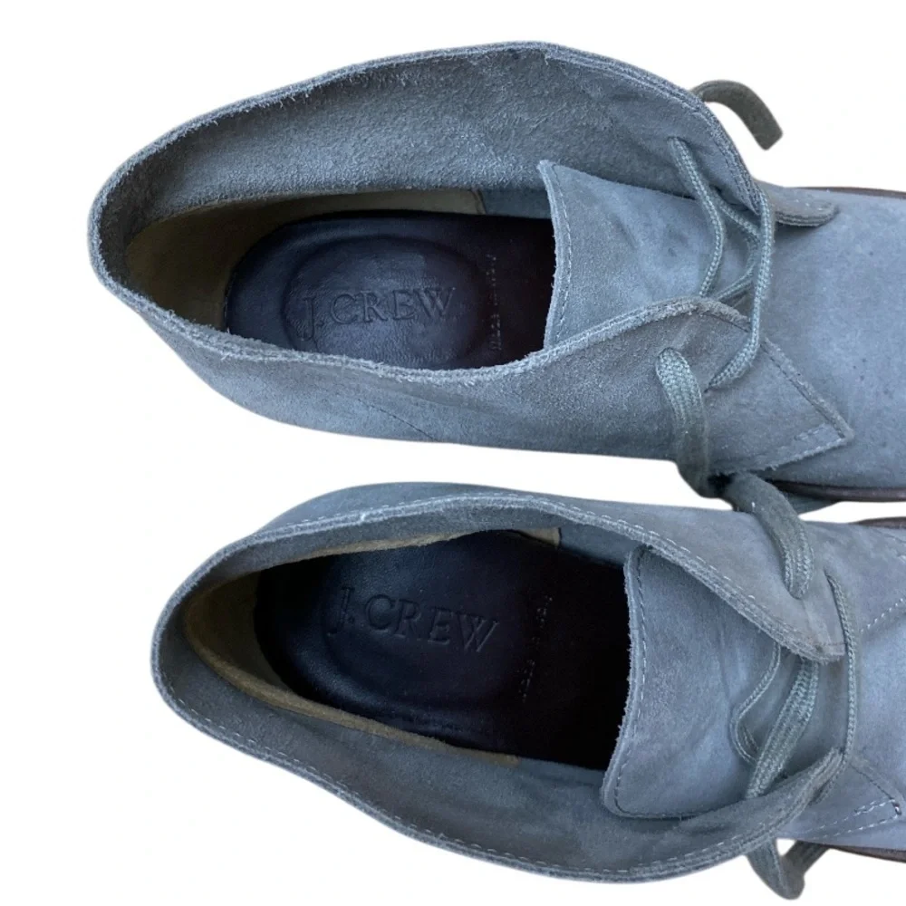 EUC J. Crew Gray Chukka Wedge Suede Boot Size 7